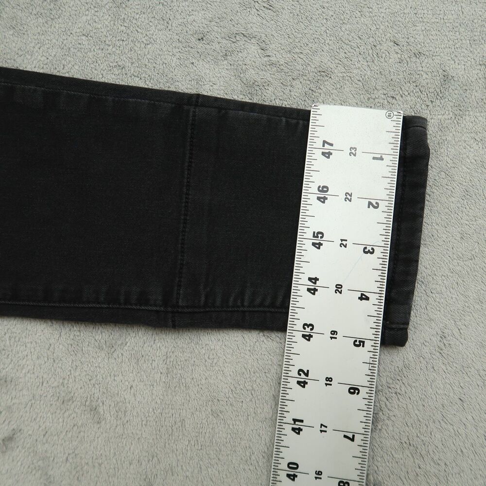 KanCan Jeans Junior's Size 7/27 Black Low-Rise Skinny 29" Inseam Distressed - Picture 6 of 16